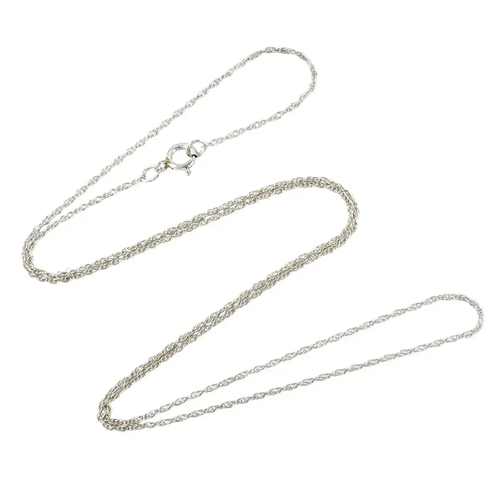 Vintage Sterling Silver 925 Rope Chain Necklace 18.5”
